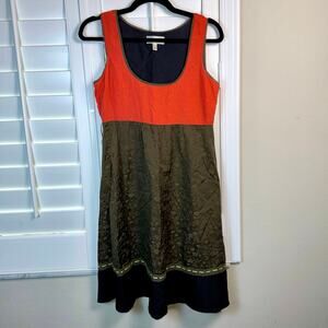 Anthropologie Moulinette Soeurs Silk Dress Whimsigoth Goblinecore Earthy Size 4